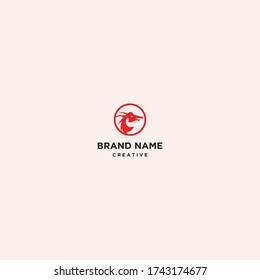Diseño de la plantilla del logotipo Dragon Abstract en la ilustración del vector 