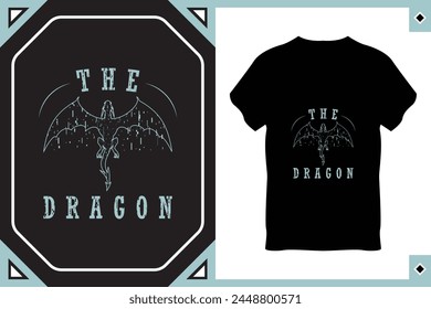 Dragon Abstract T-Shirt Design Vector