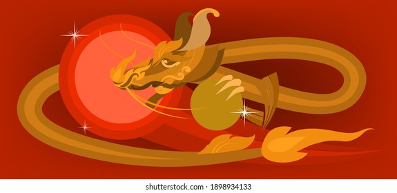 Dragon abstract Vector background Red can be used in cover design, book design, poster, website backgrounds or advertising