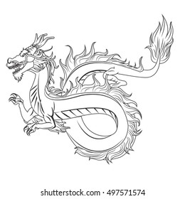 Dragon animal cartoon design