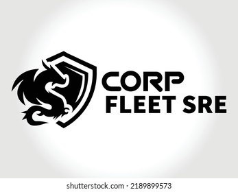 Dragon animal cartoon design.dragon minimalsit abstract logo and icon design for your company and business.