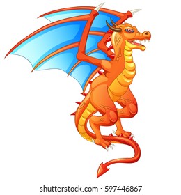 Dragon animal cartoon. Vector illustration