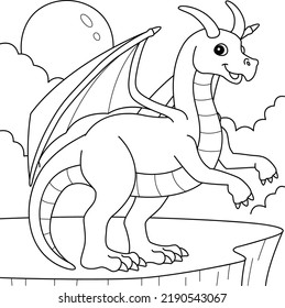 Dragon Animal Coloring Page for Kids