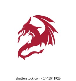 a dragon animal logo template