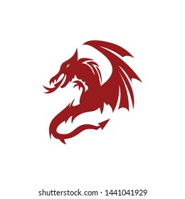 a dragon animal logo template