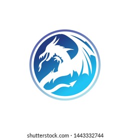 a dragon animal logo template
