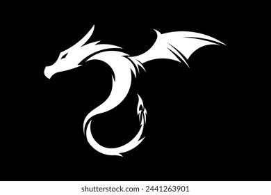 Dragon art vector logo design