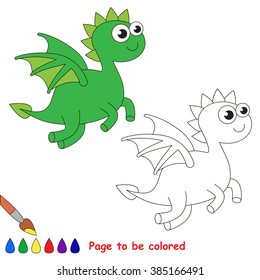 Dragon to be colored. Coloring book for children. Visual game.