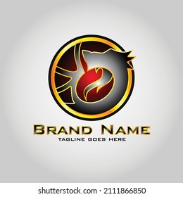 Dragon beard coffee bean brand logo