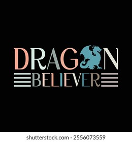 Dragon Believer new vntage Graphic design