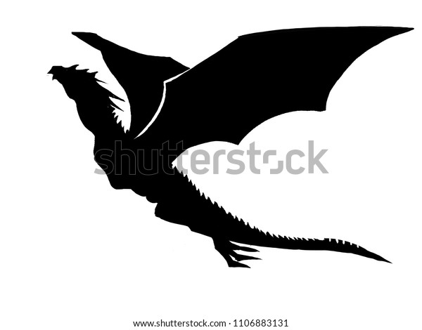 Dragon Black Head Stock Vector (royalty Free) 1106883131 