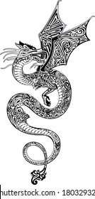 Dragon (black and white)