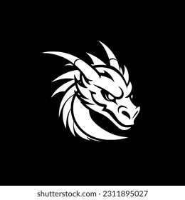 Dragon | Black and White Vector illustration