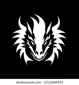 Dragon | Black and White Vector illustration