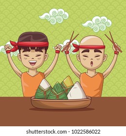 Dragon boat festival cartoon design