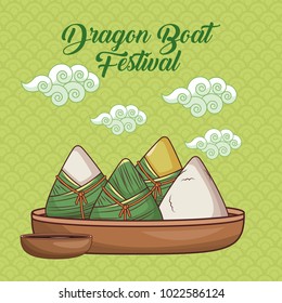 Dragon boat festival cartoon design