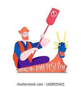 Dragon boat festival concept.Vector illustration