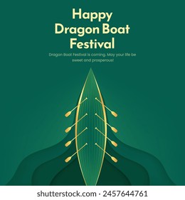 Dragon Boat Festival saludos Plantilla de diseño