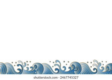 Dragon Boat Festival traditional waves background. Translation: Chinese May Zongzi Festival