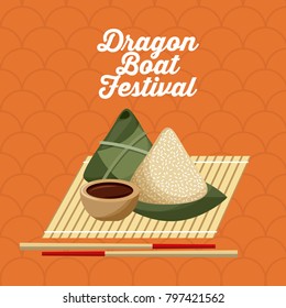 dragon boat festivel food rice dumpling and chopstick