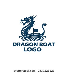Dragon boat logo design and business tamplate