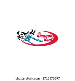 Dragon Boat Logo Design Vector Template