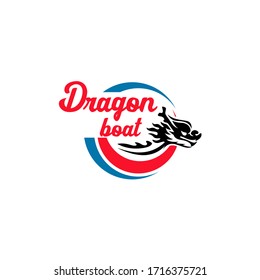 Plantilla de vectores de diseño de logotipo de barco Dragon