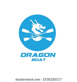 Dragon boat logo design and vector template 