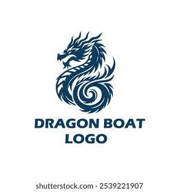 dragon boat logo design and vector