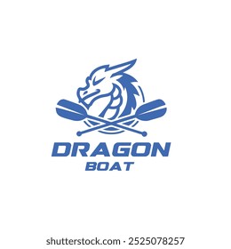 Logotipo do barco dragão e modelos de design vetorial