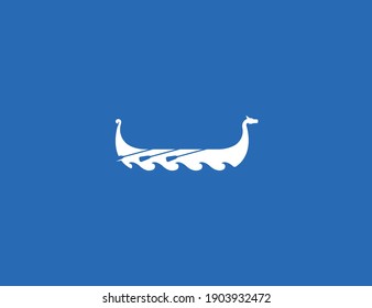 Dragon Boat Minimal Vector Illustration