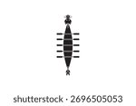 Dragon Boat Race Top Down Icon Chinese Dragon Boat Festival Silhouette Clipart