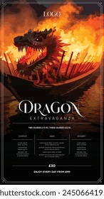 Dragon Boat Tuen Ng Festival Feast Dinner Buffet Restaurant Banner Digital Poster Rollup TV Screen Mobile Screen Background Template 1280x720 1080x1920 16:9
