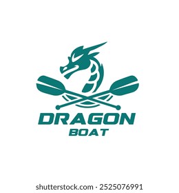 Dragon boat Viking ship logo Art Illustration