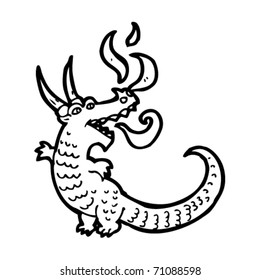 dragon breathing fire cartoon