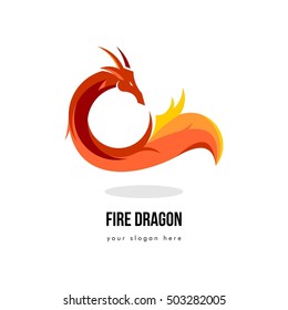 DRAGON BUSINESS COMPANY LOGO TEMPLATE EMBLEM