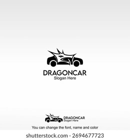 Vector de diseño de Plantilla de logotipo de coche de dragón