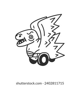 Dragon car toy vector illustration