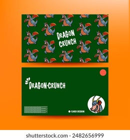 diseño de la tarjeta del dragón para el fondo, póster, tarjeta, tarjeta de visita, etc