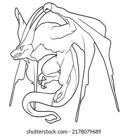 Dragon cartoon character coloring page