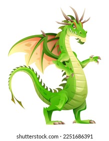 Dragon cartoon character isolated on white background