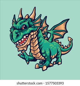 dragon cartoon character mascot illustration