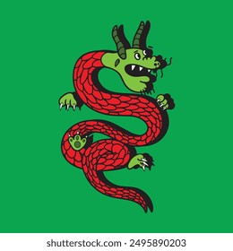 dragon cartoon digital illustration asset