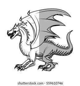 Dragon cartoon icon