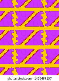 Dragon cartoon pattern seamless. Dinosaur background. Dino ornament. Vector  Baby cloth texture