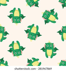 dragon , cartoon seamless pattern background