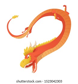 Dragon cartoon vector cute dragonfly dino character baby dinosaur for kids fairytale dino illustration isolated on white background.