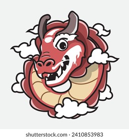 Dragon Cartoon - Vector | Illustration | Logo