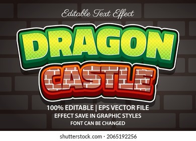 dragon castle 3d editable text effect