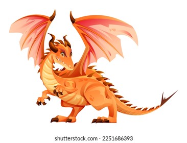 Dragon character in cartoon style